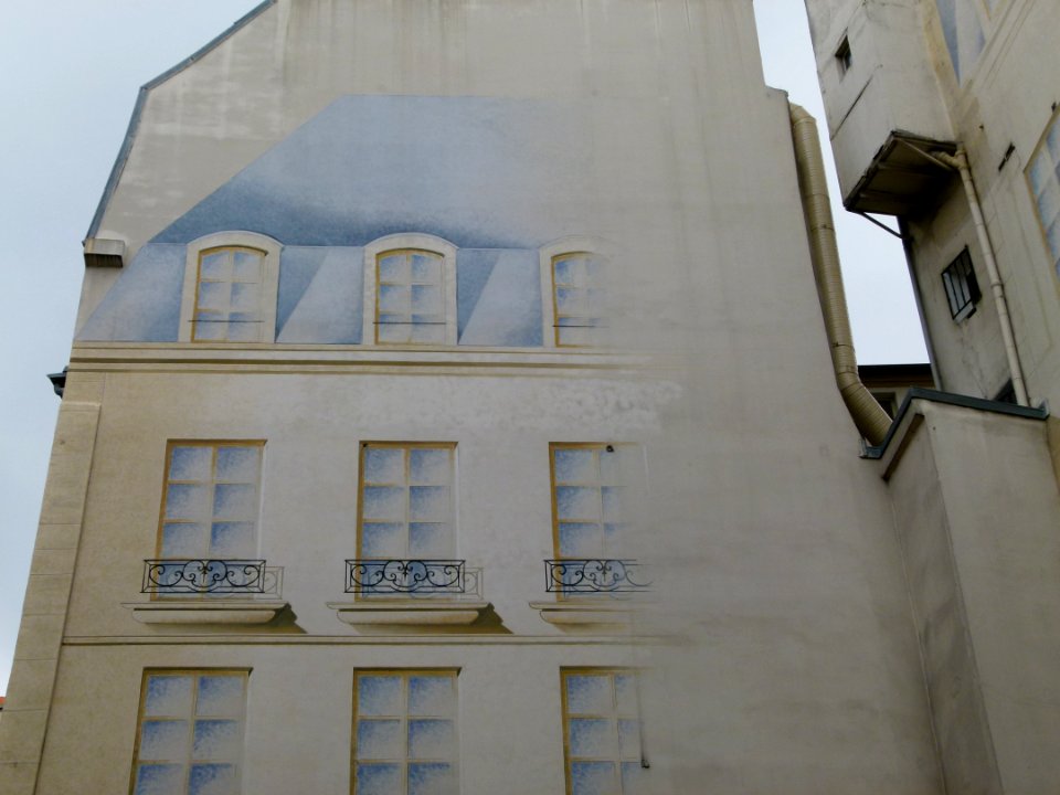 Trompe l'oeil à Paris immeuble