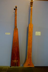Tromba marina, Southern Germany, left 1700s, right late 1500s - Germanisches Nationalmuseum - Nuremberg, Germany - DSC03270