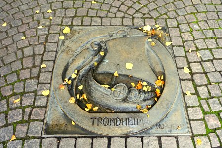 Trondheim - sister city markers - Darmstadt, Germany - DSC09913