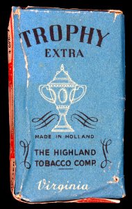 Trophy cigarettes pack, back