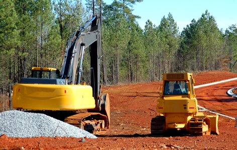 Backhoe construction equipment