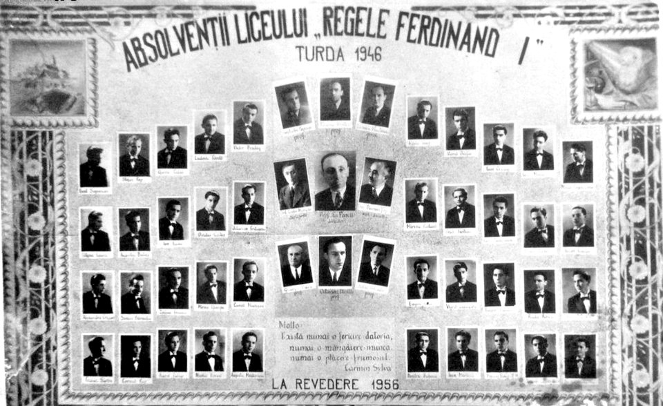 Turda, Colegiul National Mihai Viteazul, tablou absolvire promotia 1946