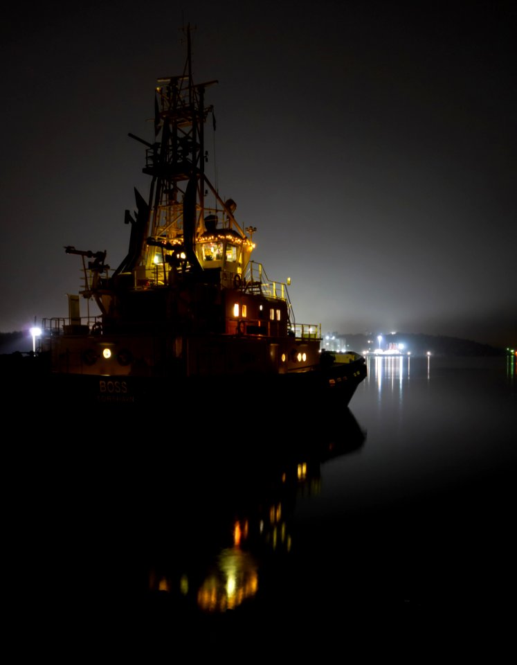 Tugboat Boss on a foggy night 2