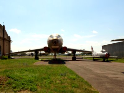Tupolev Tu-104A Camel, OK-LDA serieno 76600503 and F-86 Sabre pic1