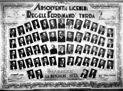 Turda, Colegiul National Mihai Viteazul, tablou absolvire promotia 1943