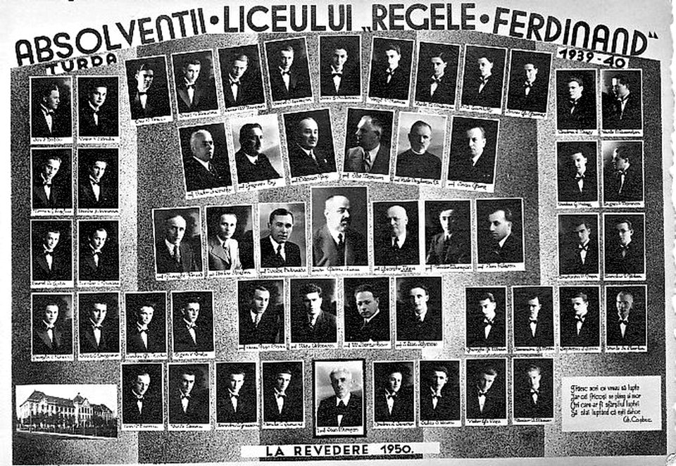 Turda, Colegiul National Mihai Viteazul, tablou absolvire promotia 1940