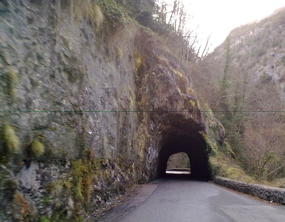 Tunnel proche de Laruns sur la Route nationale 134bis