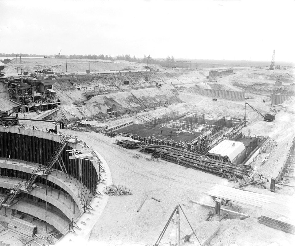 Tunnelbouw Velsen. Overzicht 3 platen combinatie, Bestanddeelnr 905-7079