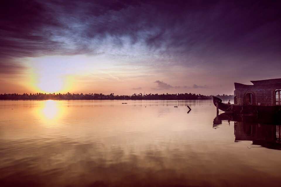 Boathouse nature landscape