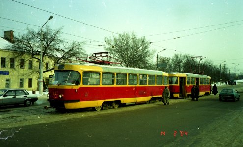 Tula tram 210 2004-02 Tatra T3 push-pull train 2
