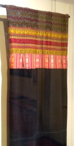 Tubular skirt, Muong, Hoa Binh, 1958, view 1, handmade cotton, natural dyes - Vietnamese Women's Museum - Hanoi, Vietnam - DSC03928
