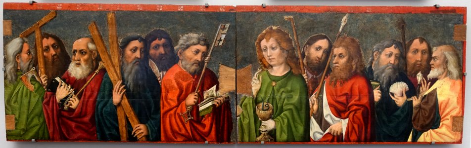 Tucher Altarpiece predella panels, 3 of 3, from the Augustiner-Emeritenkirche, Nuremberg, c. 1440, painting on coniferous wood - Germanisches Nationalmuseum - Nuremberg, Germany - DSC02884