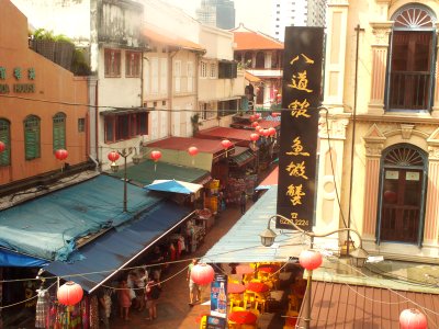 Trengganu Street and Ba Dao Guan restaurant, Chinatown, Singapore - 20130329