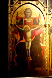 Trinity Polyptych by the Maestro of Santa Maria delle Vigne, c. 1400, view 2, tempera on wood - Museo Diocesano (Genoa) - DSC01396