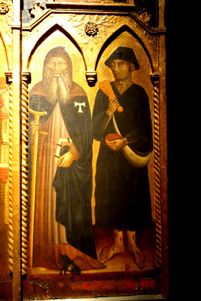 Trinity Polyptych by the Maestro of Santa Maria delle Vigne, c. 1400, view 3, tempera on wood - Museo Diocesano (Genoa) - DSC01397