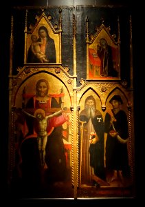 Trinity Polyptych by the Maestro of Santa Maria delle Vigne, c. 1400, view 1, tempera on wood - Museo Diocesano (Genoa) - DSC01392
