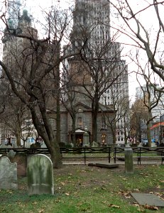 Trinity church in downtown New York City