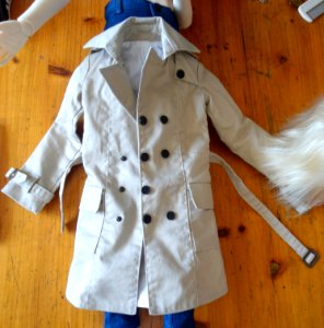 Trench coat for male ball-jointed doll
