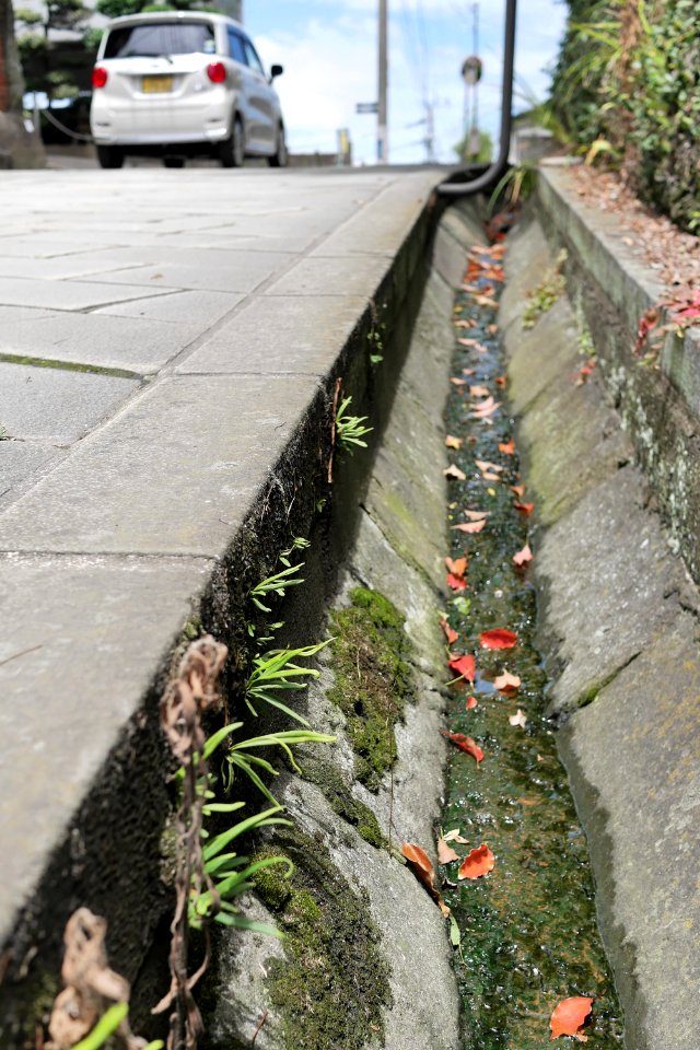 Triangle side ditch of Higashi-yamate
