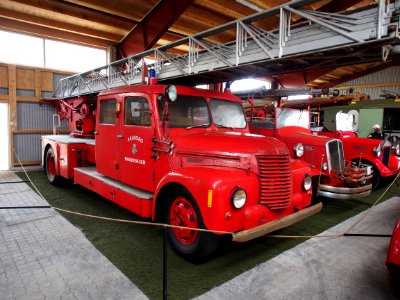 Triangel fire-engine Aalborg Brandvaesen in Aalborg Forsvars- og Garnisonsmuseum, pic1 photo