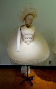 Triadic Ballet costume 1, Oscar Schlemmer, 1922, recreated by Rachel Ashley Wilkins, organza, muslin, rigilene, steel - University of Arizona Museum of Art - University of Arizona - Tucson, AZ - DSC08057