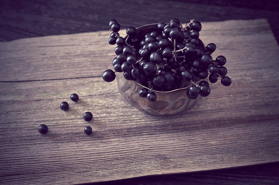 Berries bowl close up photo