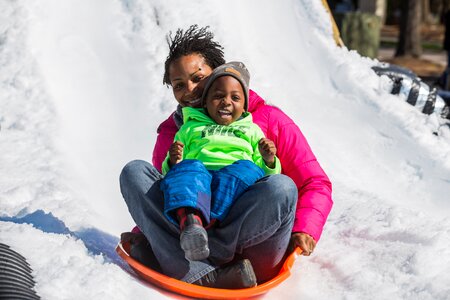 Sled fun winter