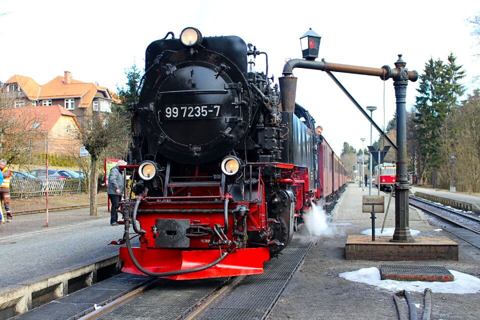 Towing vehicle historically brocken railway