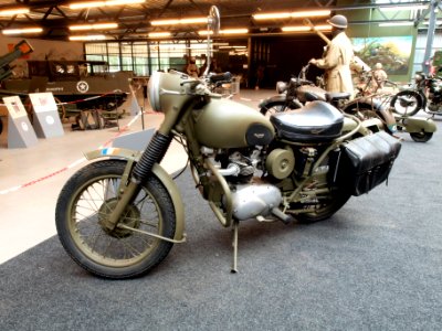 Triumph motorcycle at Overloon