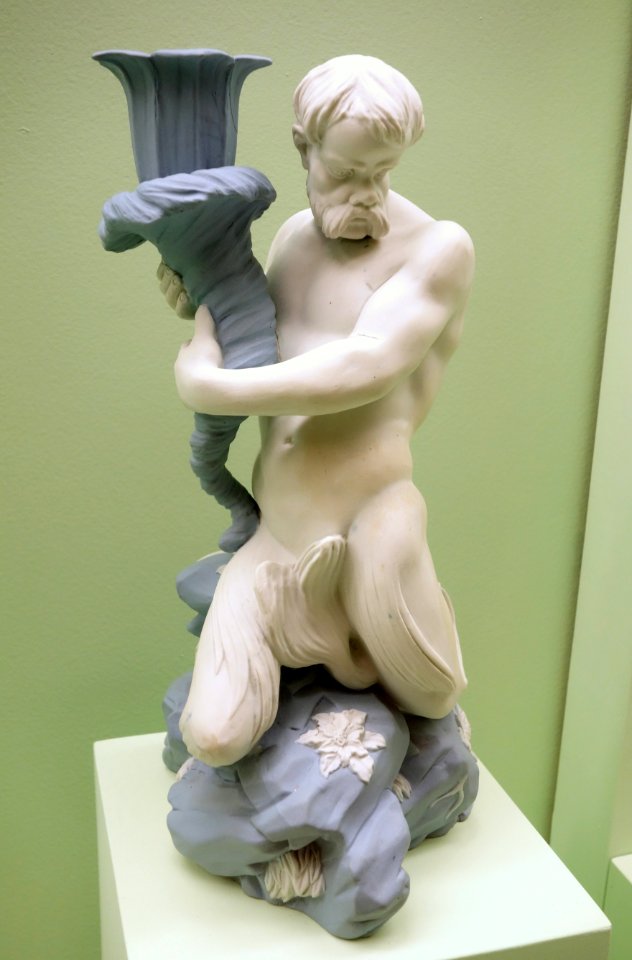 Triton candlestick - Wedgwood, designed 1773, made late 1700s - Brooklyn Museum - DSC09046