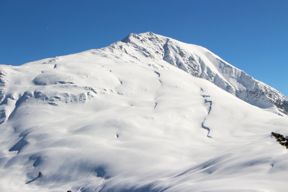 Alpine mountains sky