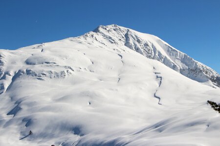 Alpine mountains sky