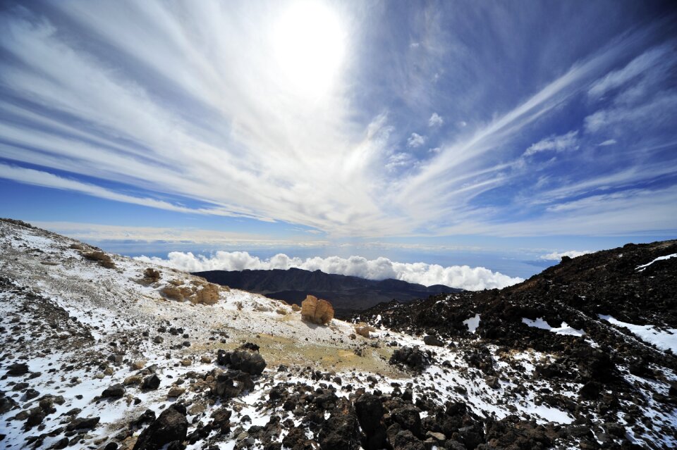 Sky mountain sun