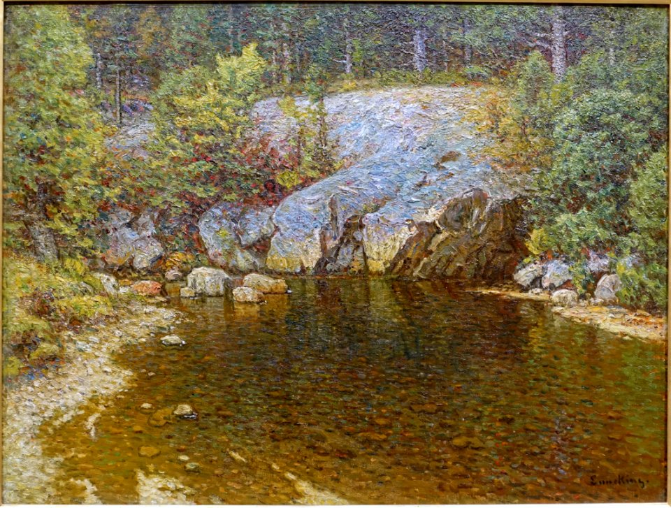 Trout Pool, North Newry, Maine, by John Enneking, 1915, oil on canvas - Currier Museum of Art - Manchester, NH - DSC07557