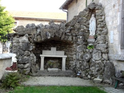 Troussey (Meuse) église Saint-Laurent grotte de Lourdes