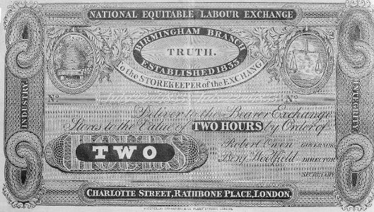 Truck system of payment by order of Robert Owen and Benj Woolfield, July 22nd 1833 (1294620)