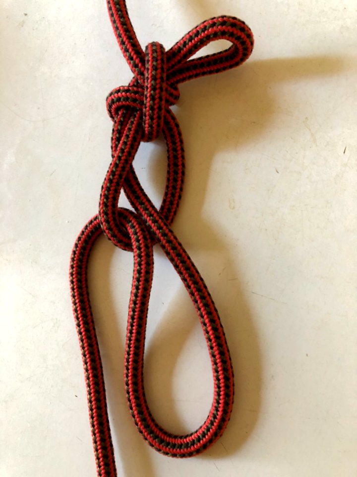 Truckers' Hitch With Clove Hitch Secured Sheep Shank as upper loop