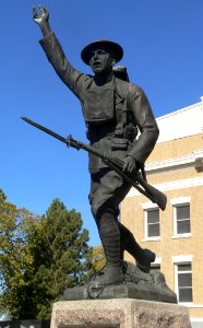 Tripp County, SD veterans memorial statue 1