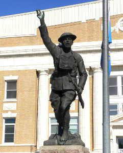 Tripp County, SD veterans memorial statue 4
