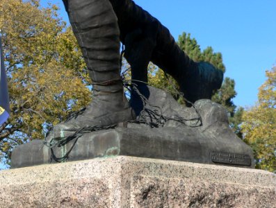Tripp County, SD veterans memorial statue detail 1