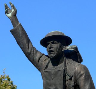 Tripp County, SD veterans memorial statue detail 2