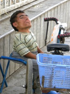 Tricycle Rider dwarf man 1