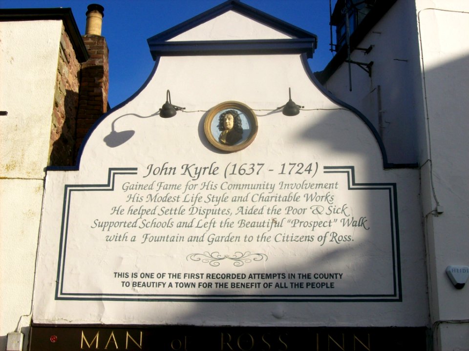 Tribute to John Kyrle, The Man of Ross, Ross-on-Wye