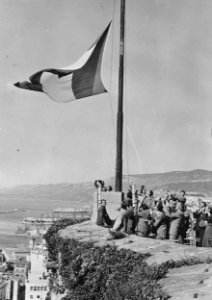Triest geschil tussen Italie en Joegoslavie, vlag San Gusto Kasteel, Bestanddeelnr 906-0318