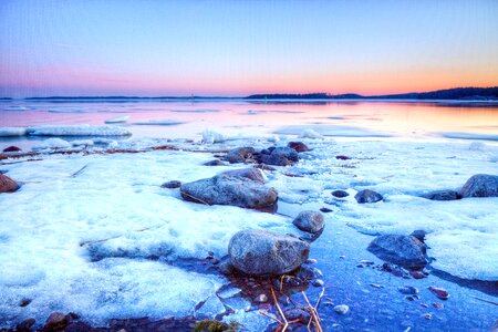 Floe ice raft rock