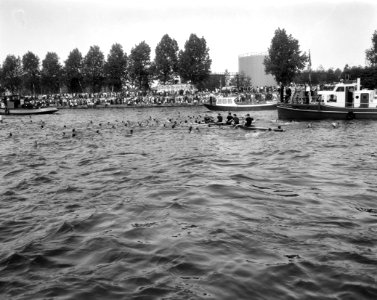 Triton wint Varsity op Amsterdam Rijnkanaal bij Jutphaas overzicht, Bestanddeelnr 916-4710