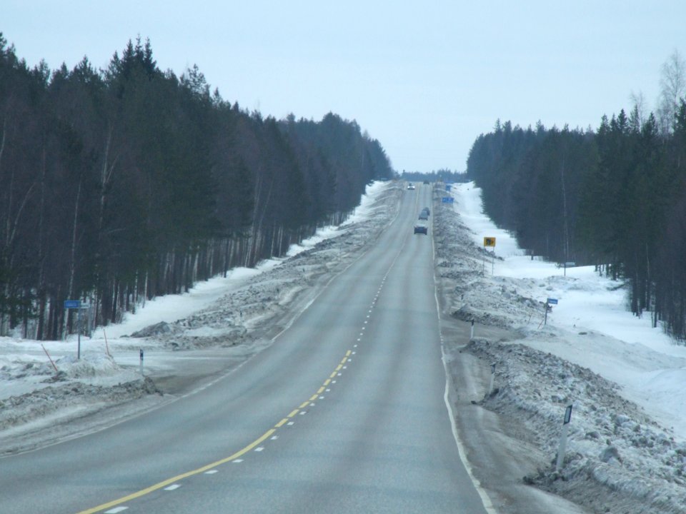 Valtatie 20 Pudasjärvi 20080315