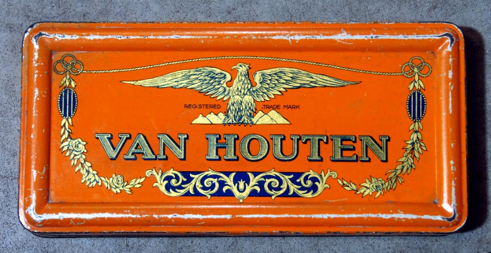 Van Houten oranje blikdoosje