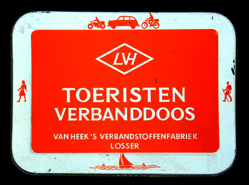 Van Heeks verbandstoffenfabriek LVH Toeristen Verbanddoos blikje, foto3