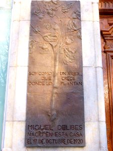 Valladolid - Calle de la Acera de Recoletos, 12 (Casa natal de Miguel Delibes) 3